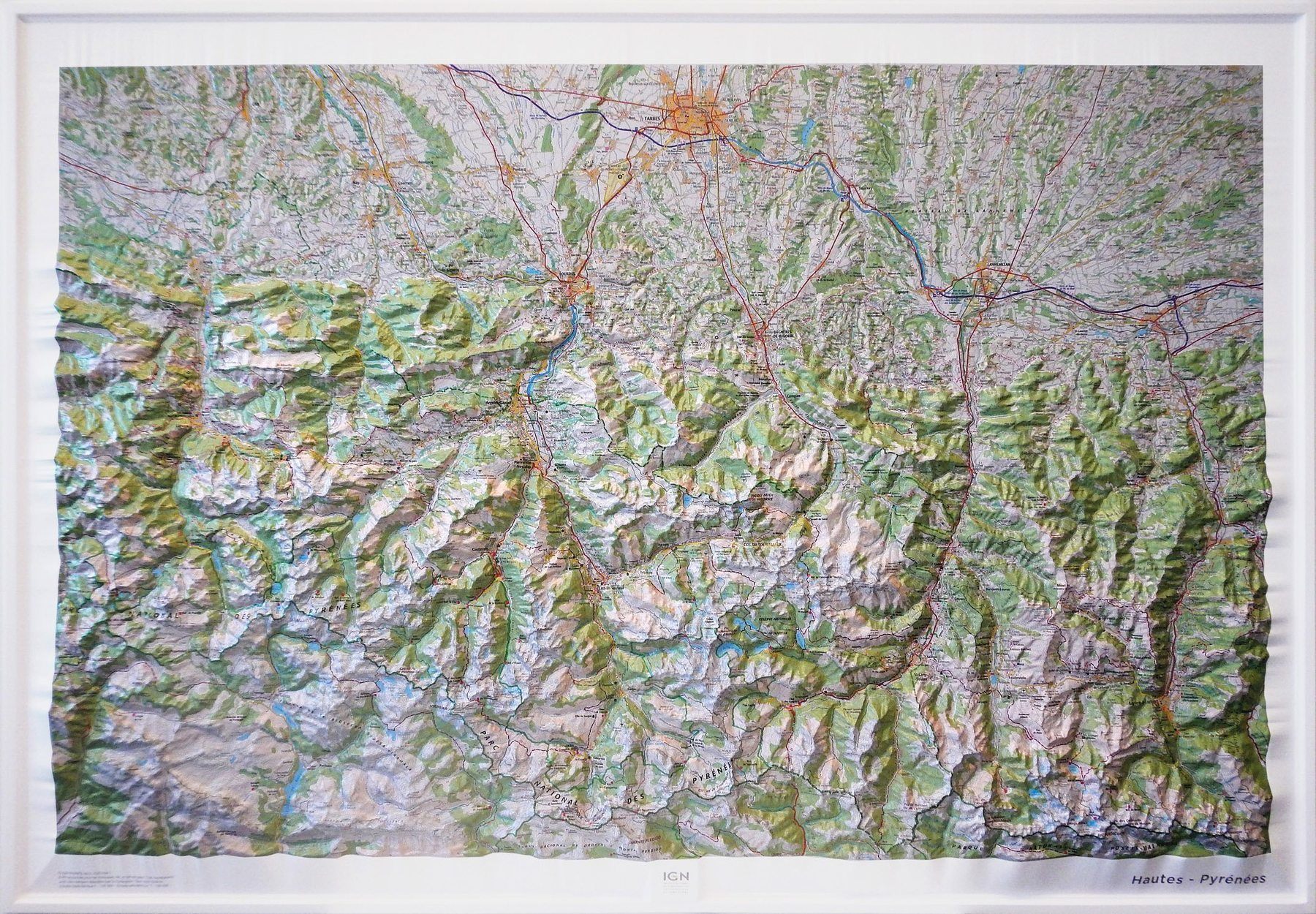 Carte du Monde Murale en Bois | Map Monde en relief - Blanc