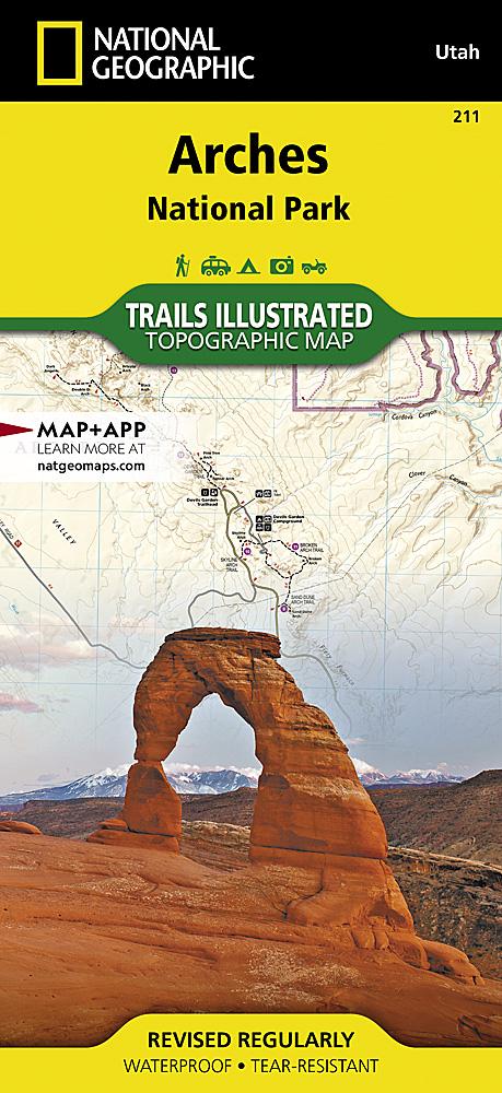 Arches National Park Hiking Map Utah National Geographic