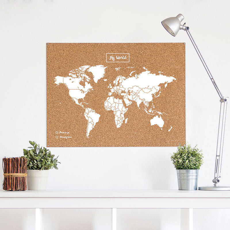 Carte du monde Corkboard World Map (liège)