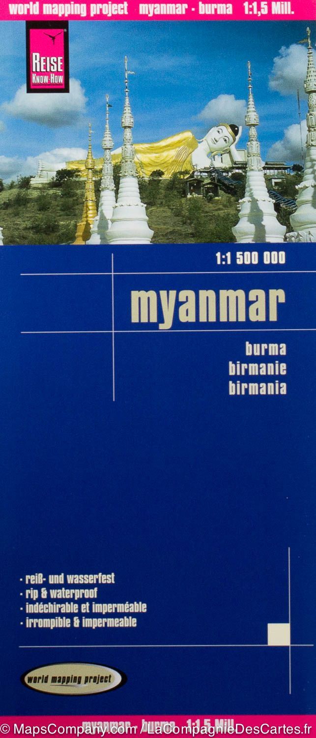 Travel　Map　Know-How　(Burma)　MapsCompany　and　Reise　maps　Road　hiking　Myanmar　–