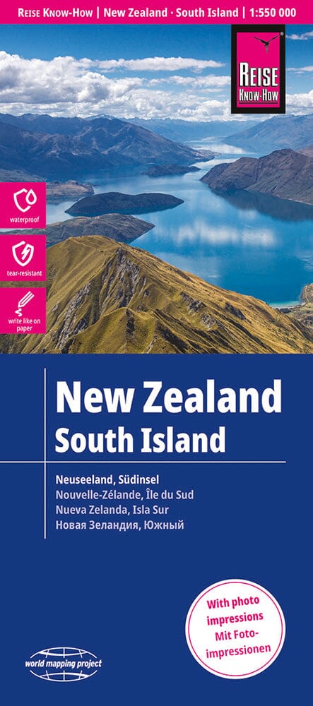 New　and　hiking　Road　Reise　Know-How　Travel　South　MapsCompany　maps　Island　Zealand:　Map　–