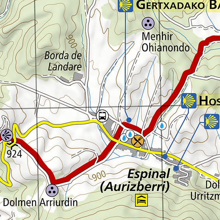 Hiking map n° 4002 - Camino de Santiago 1: Saint-Jean-Pied-de-Port to Santo Domingo de la Calzad | National Geographic