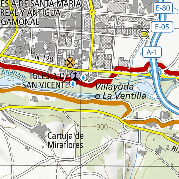 Hiking map n° 4003 - Camino de Santiago 2: Santo Domingo de la Calzada to Terradillos de los Templarios | National Geographic