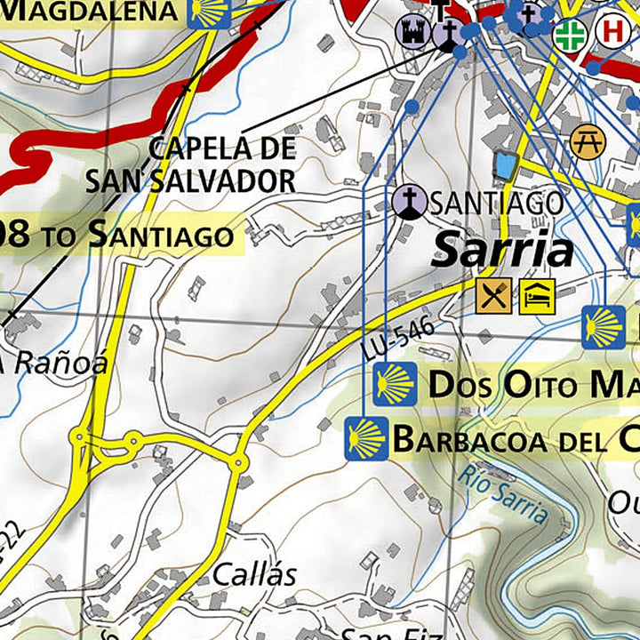 Hiking map n° 4005 - Camino de Santiago 4: Ponferrada to Santiago de Compostela | National Geographic
