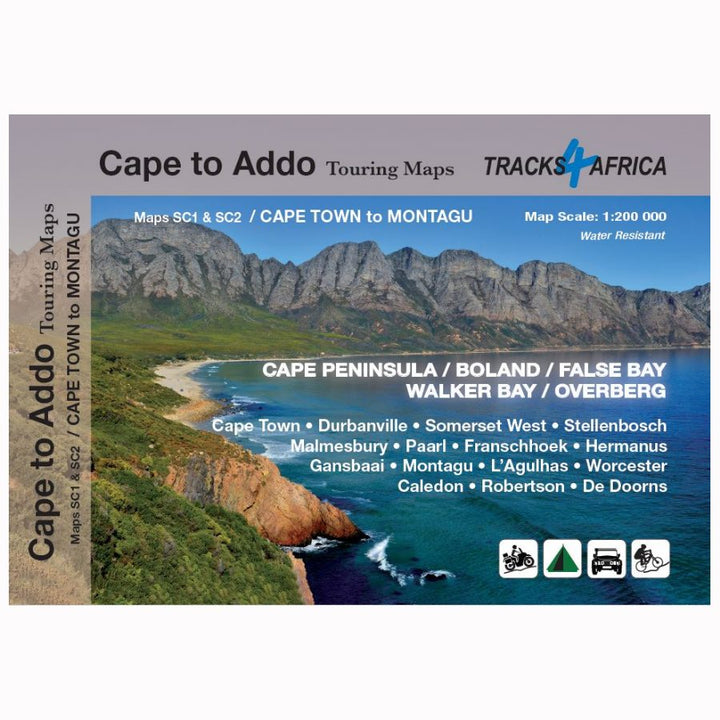 Waterproof tourist map - Cape Town to Montagu (South Africa) | Tracks4Africa