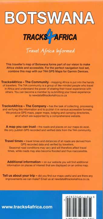 Road map - Botswana | Tracks4Africa