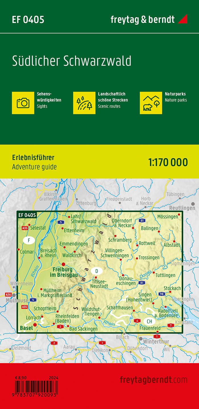 Leisure map - Black Forest South | Freytag &amp; Berndt