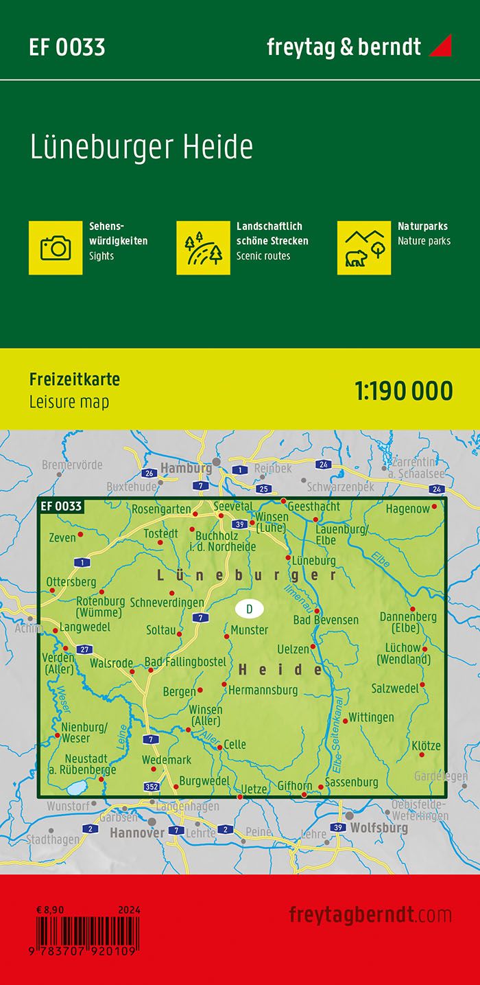 Carte de loisirs -  Lüneburger Heide | Freytag & Berndt