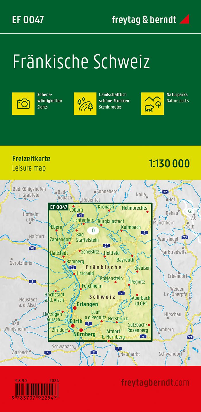 Carte de loisirs - Fränkische Schweiz | Freytag & Berndt