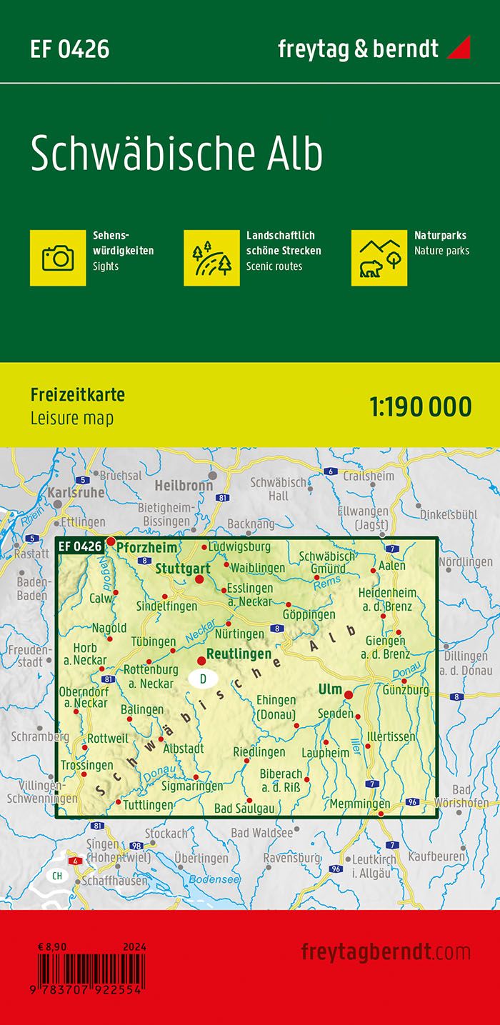 Carte de loisirs - Schwäbische Alb | Freytag & Berndt