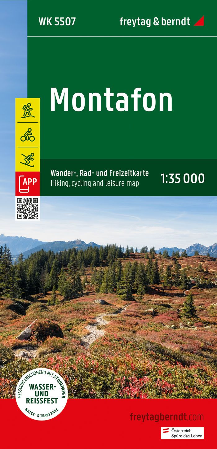 Hiking map n° WK5507 - Montafon | Freytag &amp; Berndt