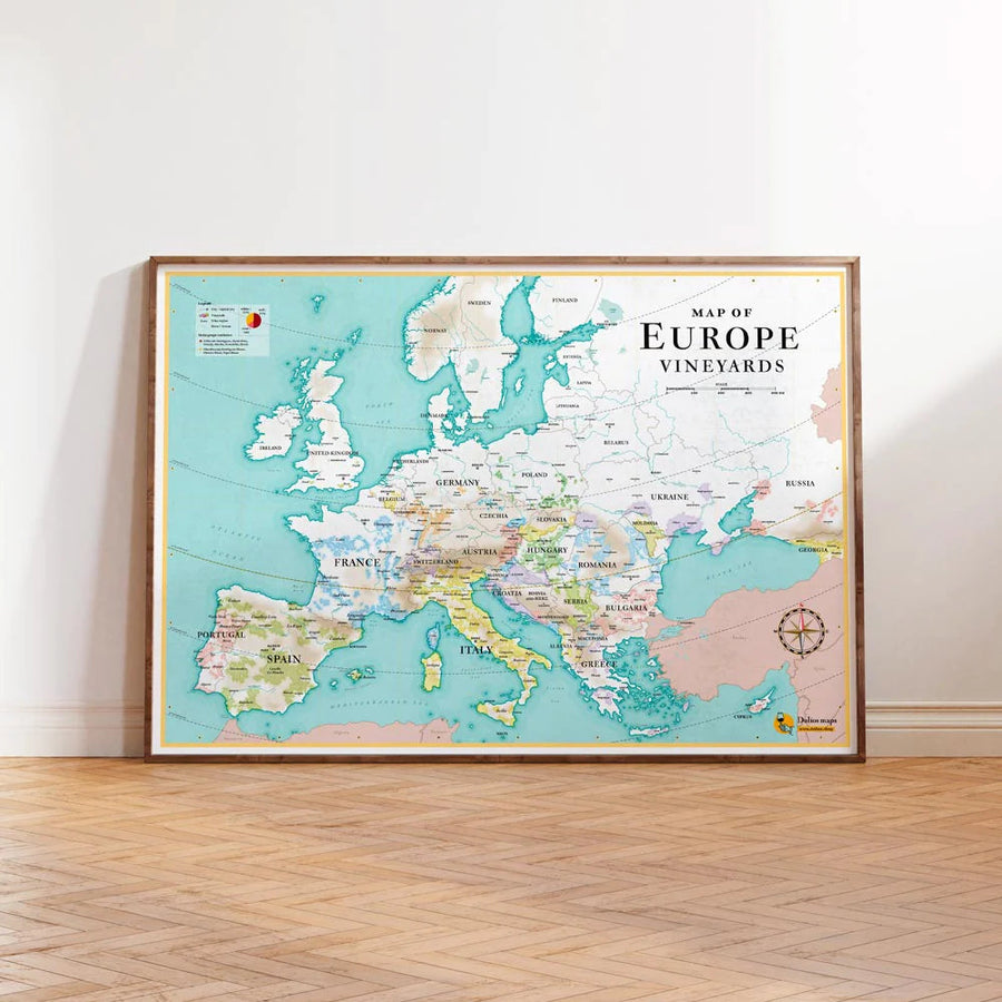 Carte Europe Codes Postaux affiche murale