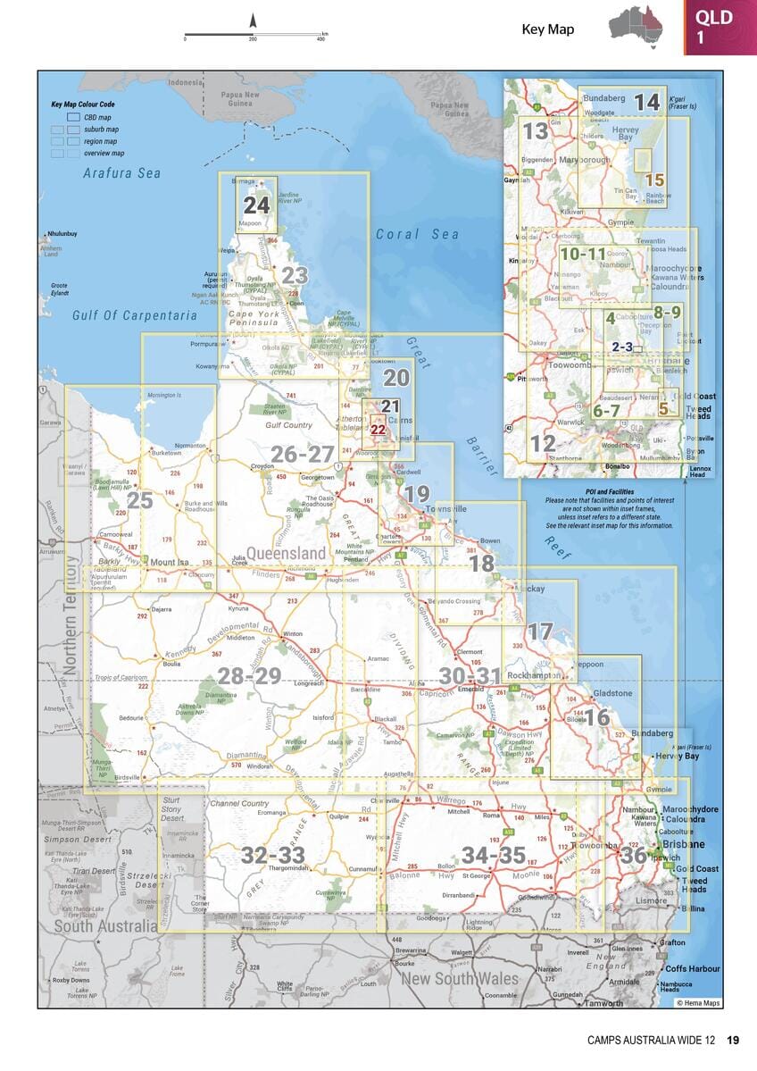 Atlas routier d'Australie et guide des campings - Camps Australia Wide 12 (format A4) | Hema Maps atlas Hema Maps 