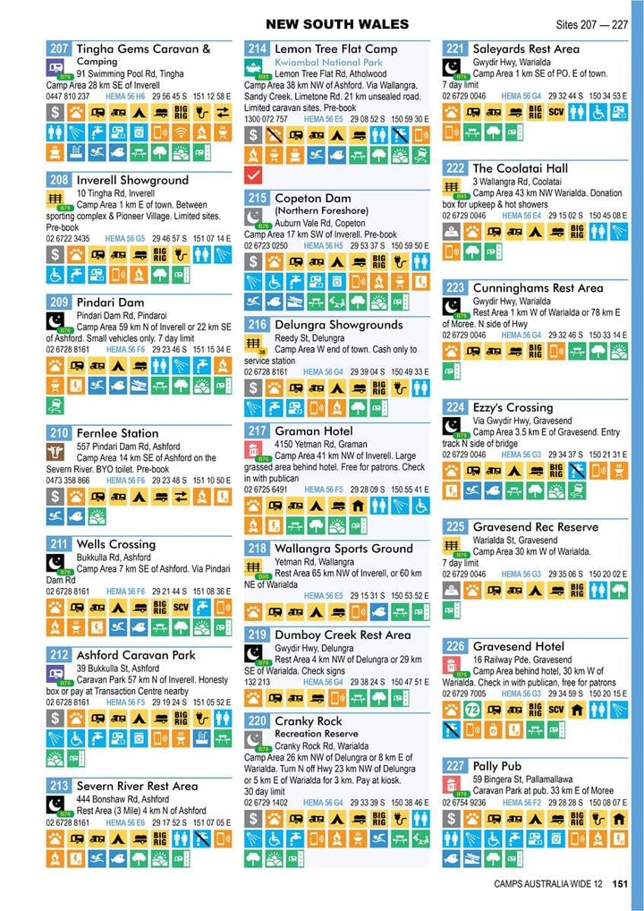 Atlas routier d'Australie et guide des campings - Camps Australia Wide 12 (format A4) | Hema Maps atlas Hema Maps 