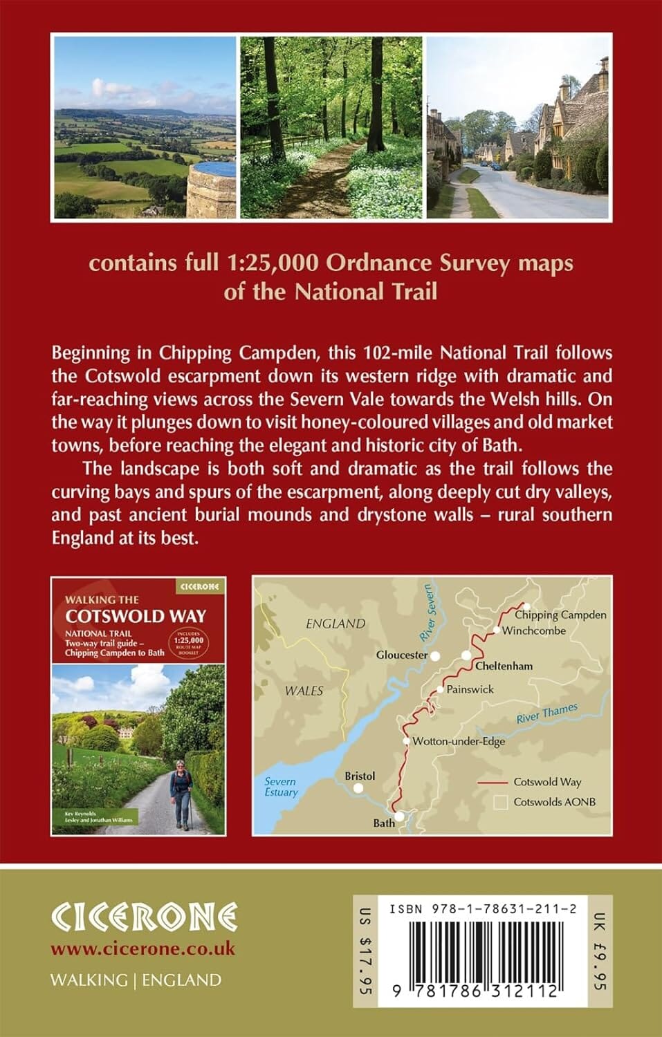 Carnet d'itinéraires (en anglais) - Cotswold Way - Route Map Booklet | Cicerone guide de randonnée Cicerone 