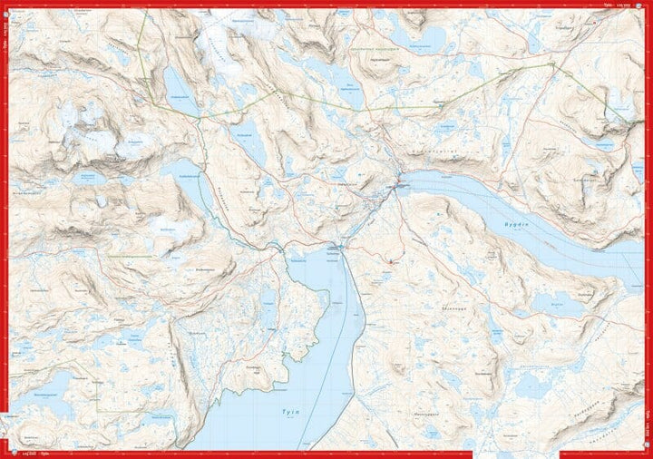 Carte de haute montagne - Jotunheimen: Tyin & Filefjell (Norvège) | Calazo - Høyfjellskart carte pliée Calazo 