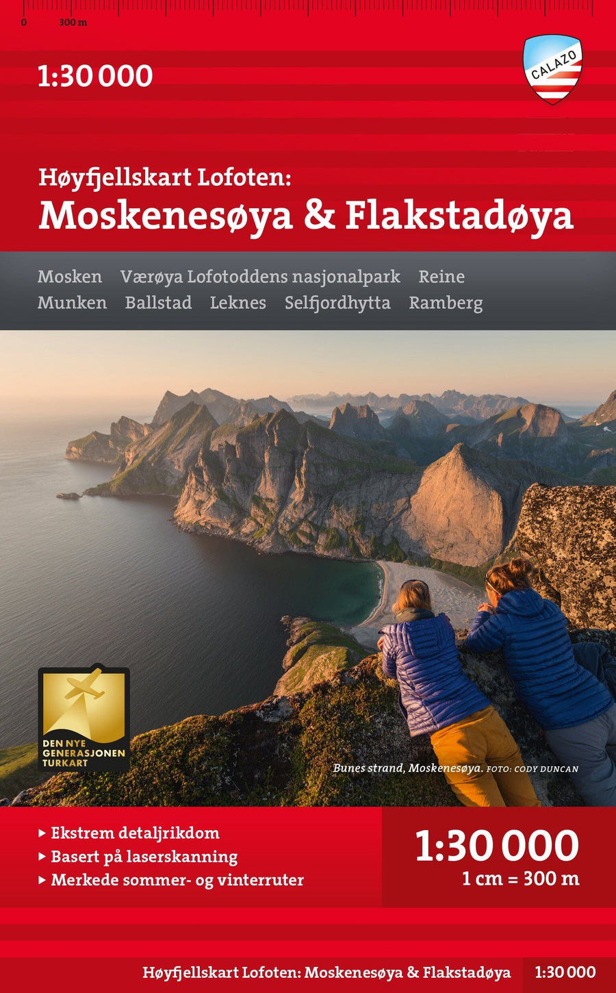 Carte de haute montagne - Lofoten: Moskenesøya & Flakstadøya (Norvège) | Calazo - Høyfjellskart carte pliée Calazo 