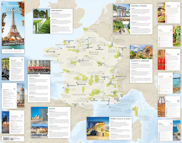 Carte de planification (en anglais) - France | Lonely Planet carte pliée Lonely Planet EN 