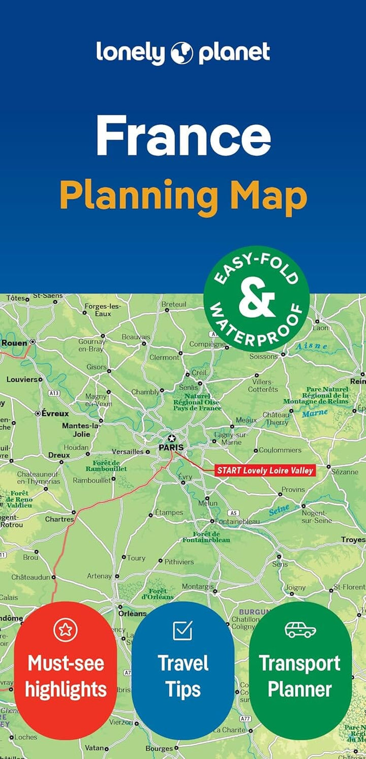 Carte de planification (en anglais) - France | Lonely Planet carte pliée Lonely Planet EN 