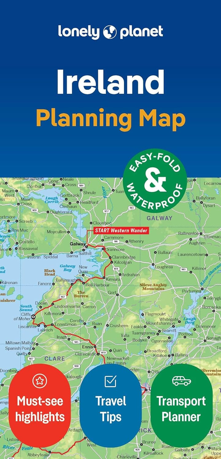 Carte de planification (en anglais) - Ireland | Lonely Planet carte pliée Lonely Planet EN 