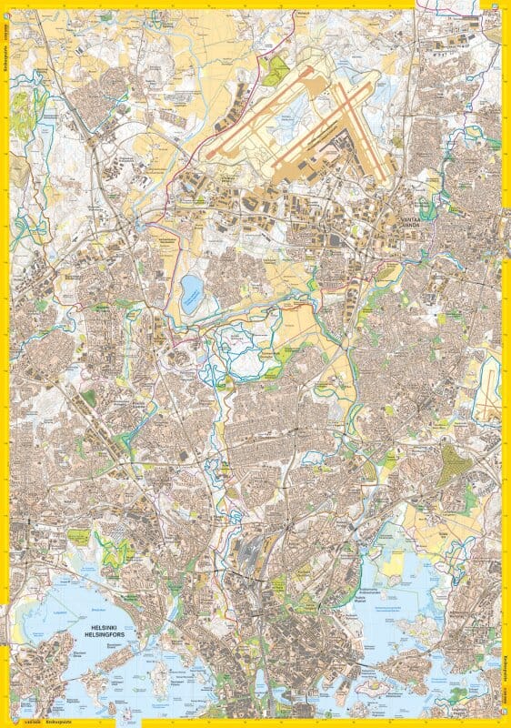 Carte de plein air - Helsingin ympäristö: Keskuspuisto & Sipoonkorpi (Finlande) | Calazo carte pliée Calazo 