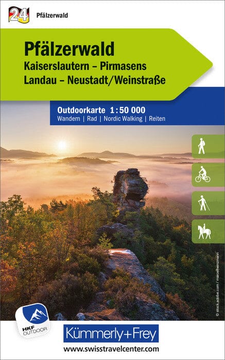 Carte de plein air n° WK.24 - Forêt palatinate (Allemagne) | Kümmerly & Frey carte pliée Kümmerly & Frey 