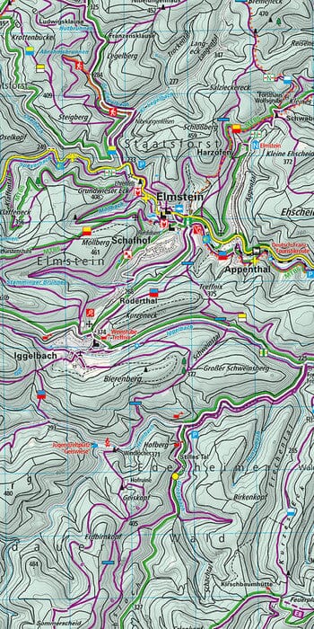 Carte de plein air n° WK.24 - Forêt palatinate (Allemagne) | Kümmerly & Frey carte pliée Kümmerly & Frey 