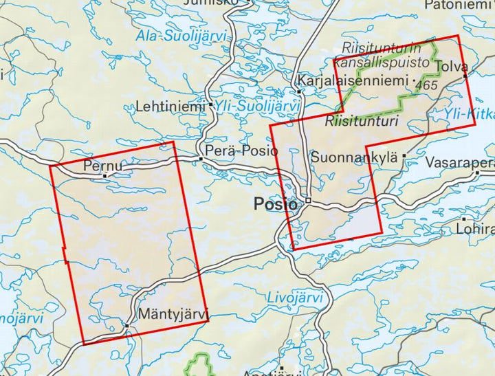 Carte de plein air - Riisitunturi Korouoma (Finlande) | Calazo carte pliée Calazo 