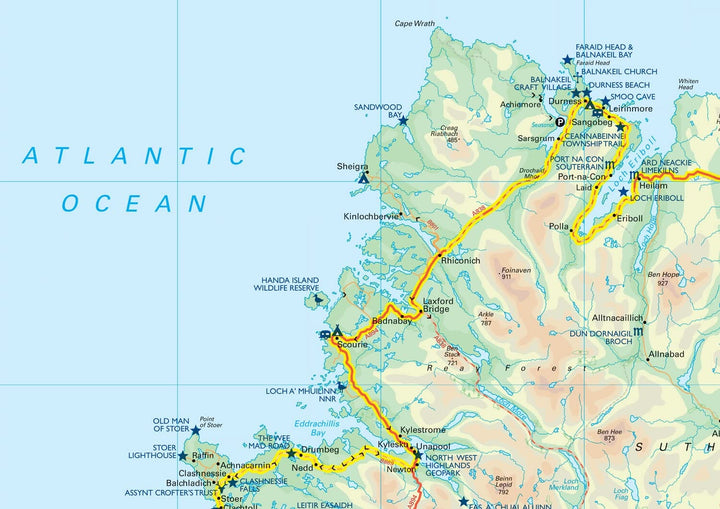 Carte de poche - Scotland’s North Coast 500 Route Official Map | Collins carte pliée Collins 