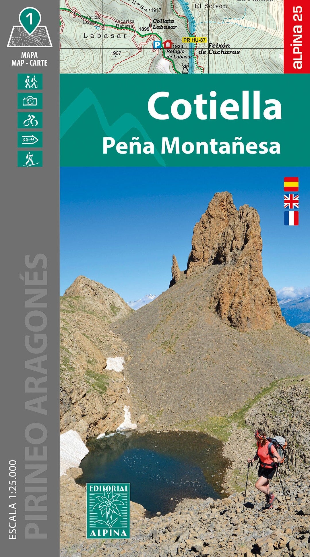 Carte de randonnée - Cotiella & Peña Montañesa (Pyrénées) | Alpina carte pliée Editorial Alpina 