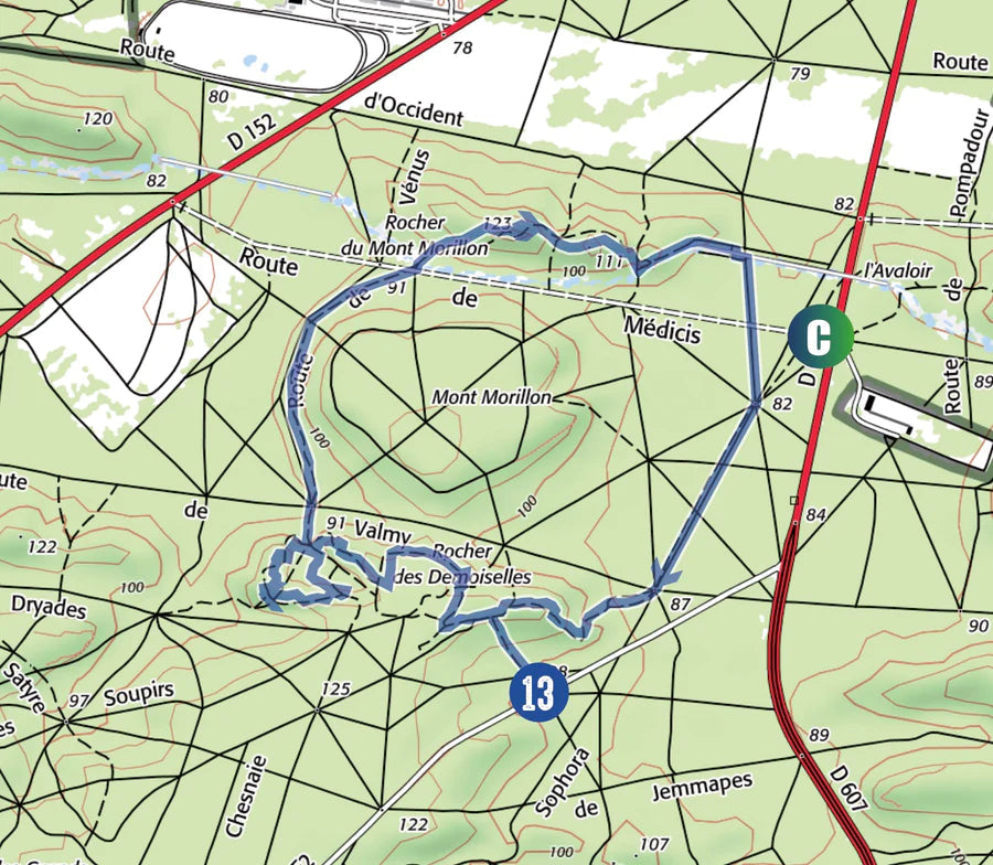 Carte de randonnée - Fontainebleau : découverte & randonnée | VTOPO carte pliée VTOPO 
