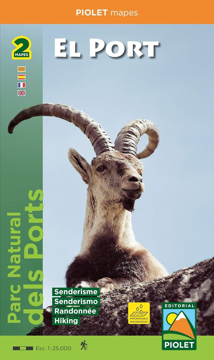 Carte de randonnée - Parc naturel des Ports (Catalogne) | Piolet carte pliée Editorial Piolet 