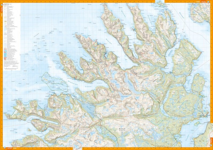 Carte de randonnée - Senja (Norvège) | Calazo - 1/50 000 carte pliée Calazo 