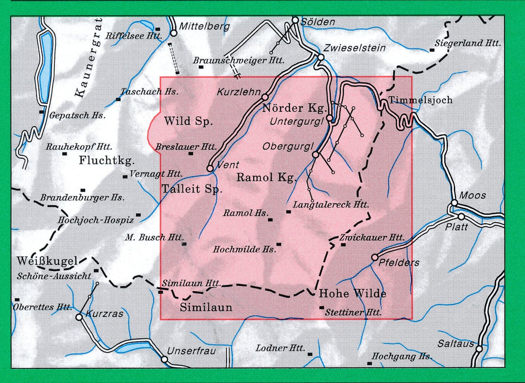 Carte de randonnée & ski n° 30/1 - Ötztaler Alpen Gurgl (Alpes autrichiennes) | Alpenverein carte pliée Alpenverein 