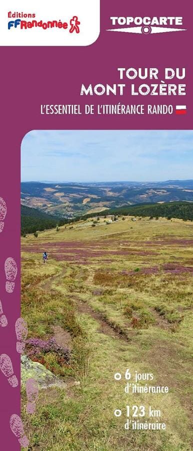 Carte de randonnée - Tour du mont Lozère | FFRandonnée carte pliée FFR - Fédération Française de Randonnée 