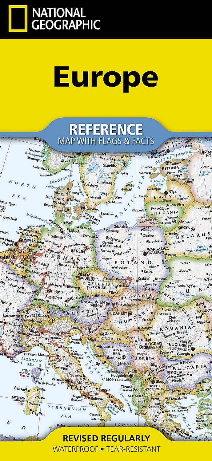 Carte de référence - Europe | National Geographic carte pliée National Geographic 
