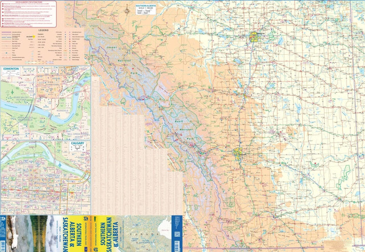 Carte de voyage - Alberta Sud & Saskatchewan Sud (Canada) | ITM carte pliée ITM 