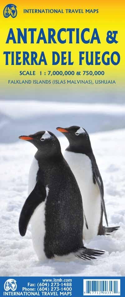 Carte de voyage - Antarctique & Terre de Feu | ITM carte pliée ITM 