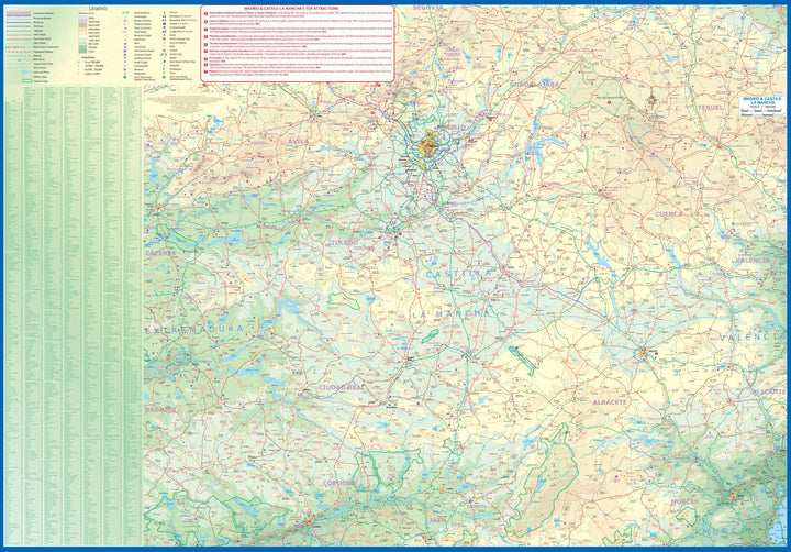 Carte de voyage - Castille-La Mancha & Plan de Madrid | ITM carte pliée ITM 