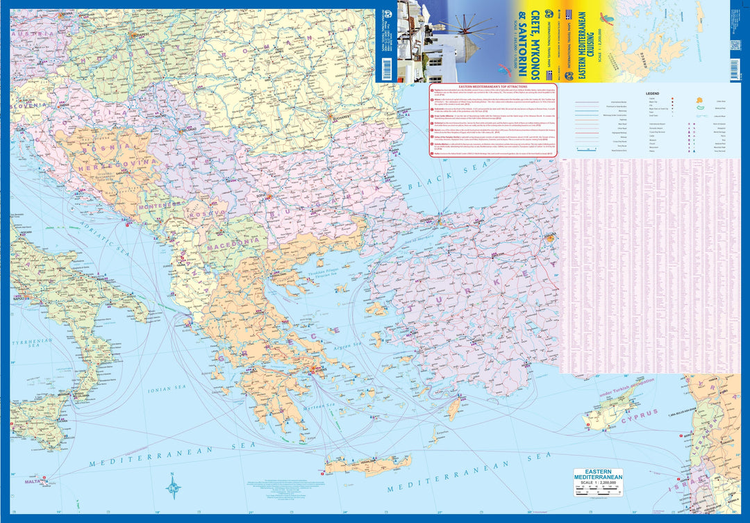Carte de voyage - Crète, Mykonos & Santorin | ITM carte pliée ITM 