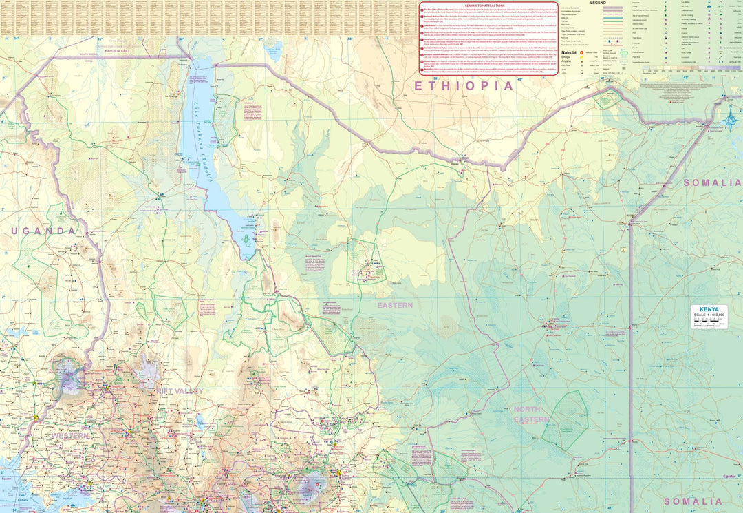 Carte de voyage - Kenya | ITM carte pliée ITM 