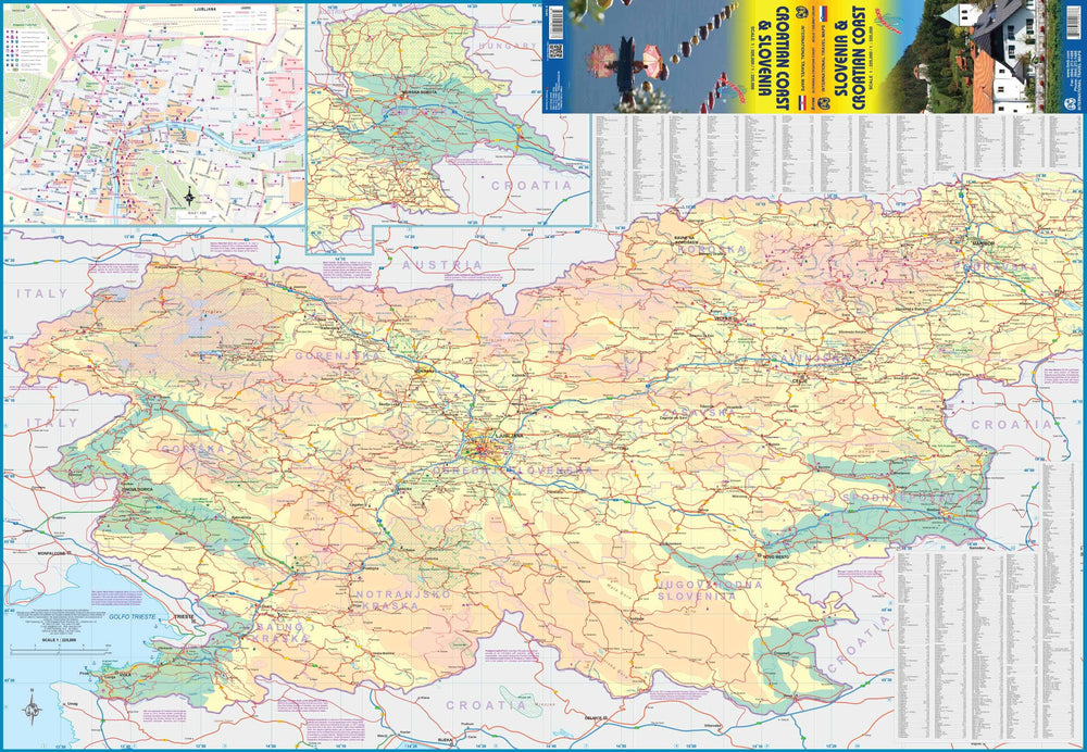 Carte de voyage - Slovénie & Côte Croate | ITM carte pliée ITM 