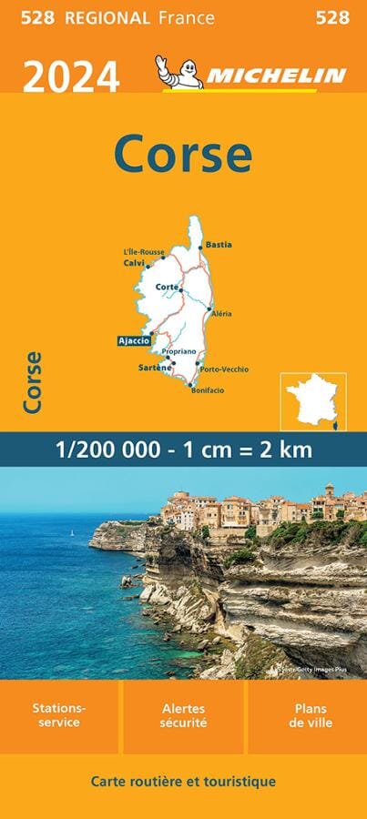 Carte régionale n° 528 - Corse 2024 | Michelin carte pliée Michelin 