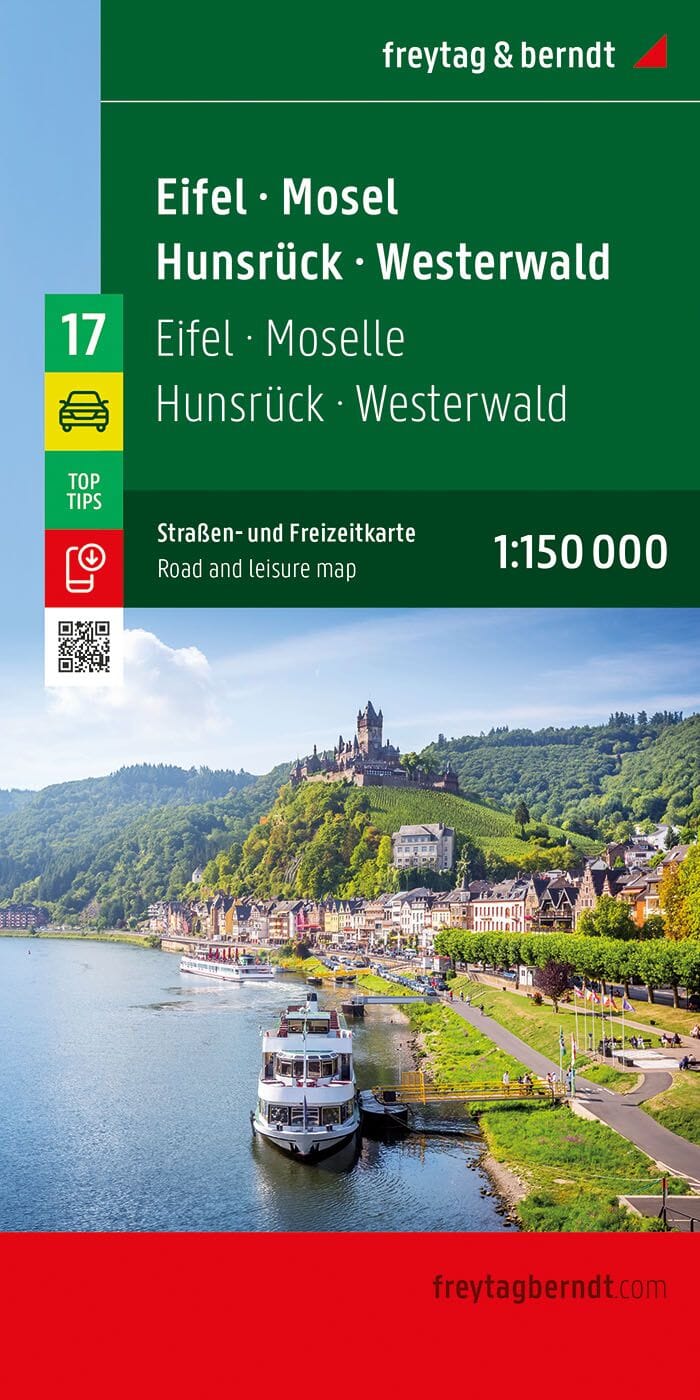 Carte routière n° 17 (Allemagne) - Eifel, Moselle, Hunsrück, Westerwald (Allemagne) | Freytag & Berndt - 1/150 000 carte pliée Freytag & Berndt 