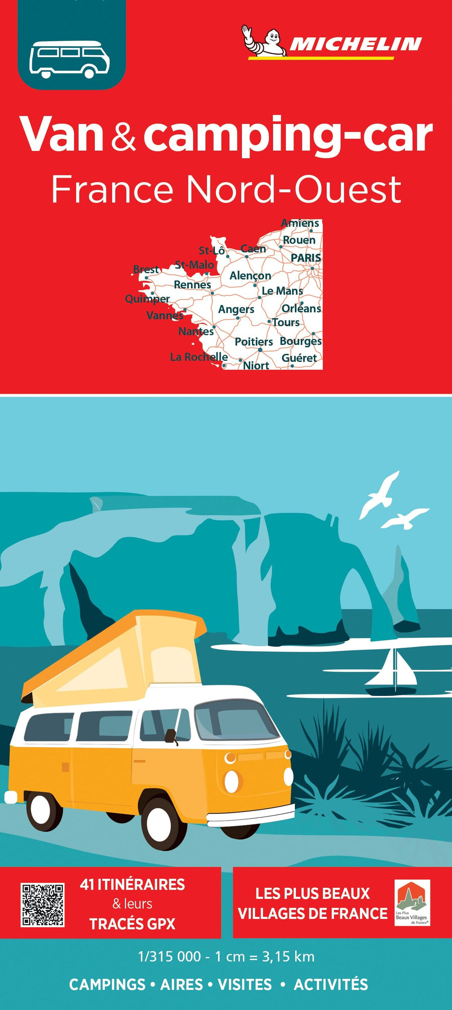 Carte routière n° 774 - Van et camping-car - France Nord-Oest | Michelin carte pliée Michelin 