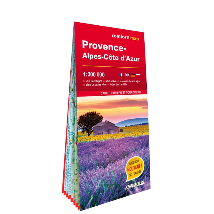 Carte routière plastifiée - Provence, Alpes, Côte d'Azur | Express Map carte pliée Express Map 