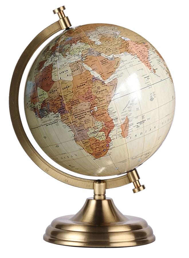 Globe rétro de diamètre 18 cm, style antique, avec pied en laiton (en anglais) globe Cartotheque Egg 