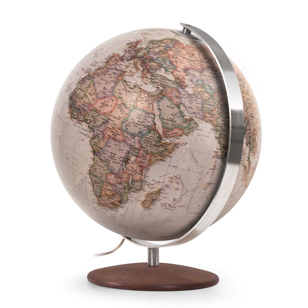 Exerz Globe Terrestre 14cm - Carte en Anglais - Mini Globe