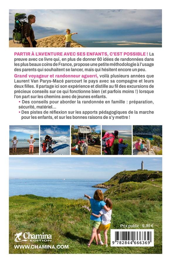 Guide de balades de poche - 60 idées rando découvrir la France avec enfants | Chamina guide de randonnée Chamina 