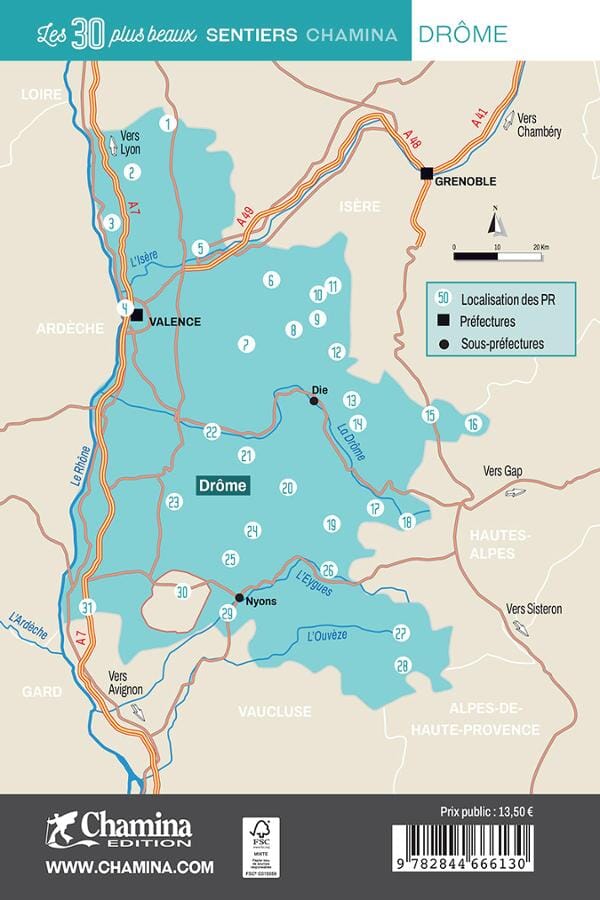 Guide de balades - Drôme, les 30 plus beaux sentiers | Chamina guide de randonnée Chamina 